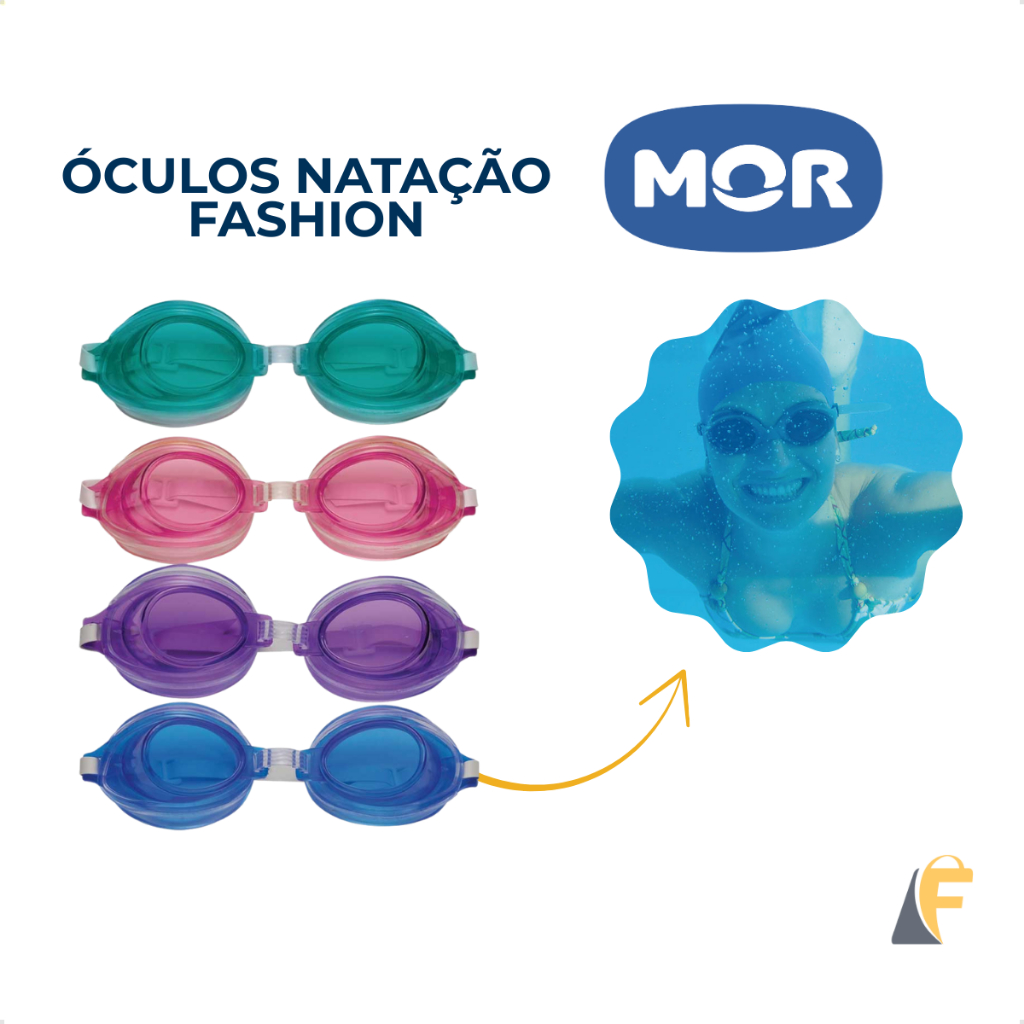 Óculos De Natação Fashion Ajustável Praia Piscina Mergulho Mor