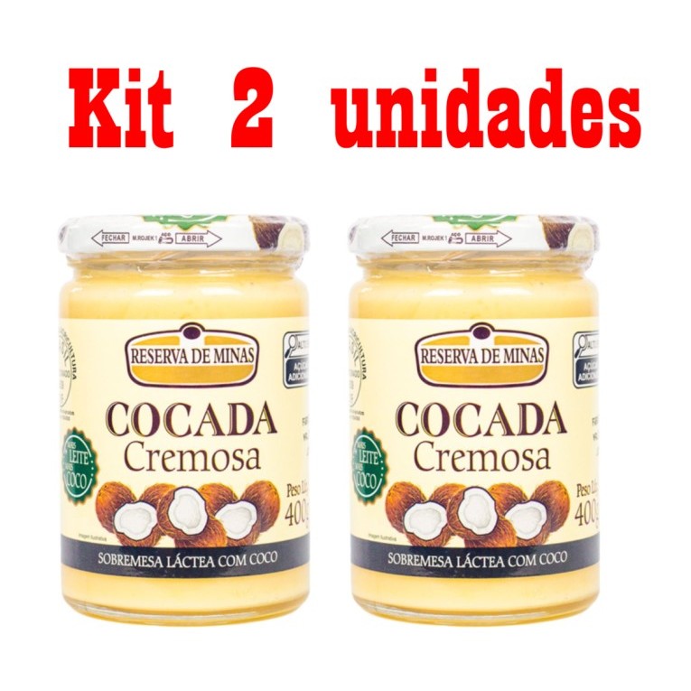 KIT 2 UNID. Cocada Cremosa Premium – 400g direto da fábrica para sua mesa