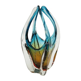 Vaso De Vidro Decorativo Murano Sala Estar Jantar Linha Moderno Luxo em Oferta na Shopee