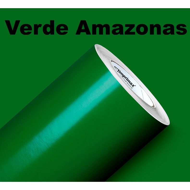 Vinil Adesivo Verde Amazonas 1m x 50cm Para Envelopamento Letras Balões Festa Plotter Silhouette