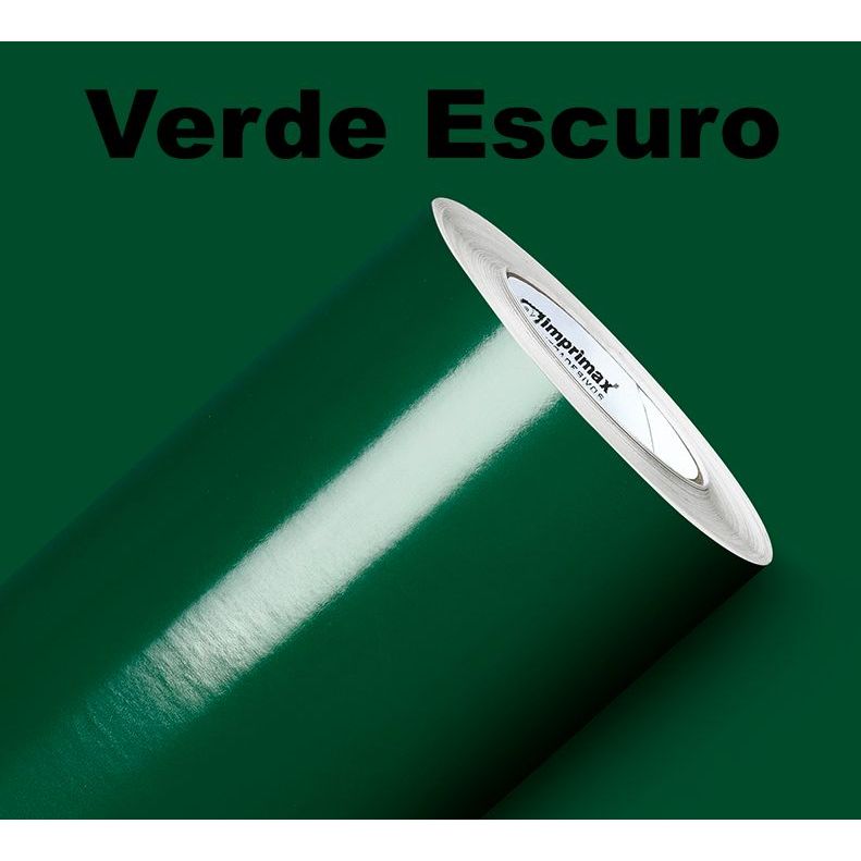 Vinil Adesivo Verde Escuro 1m x 50cm Para Envelopamento Letras Balões Festa Plotter Silhouette