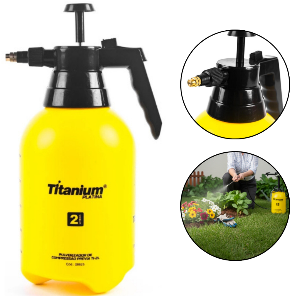 Pulverizador Borrifador Spray Manual 2 litros Para Jardinagem Multiuso Titanum em Oferta na Shopee