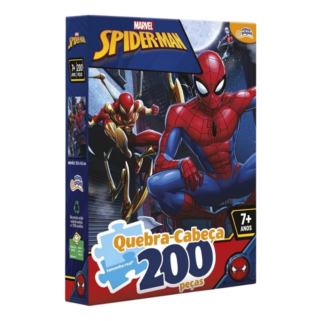 Quebra Cabeça Marvel Homem Aranha 200 Peças - Toyster 8023 em Oferta na Shopee