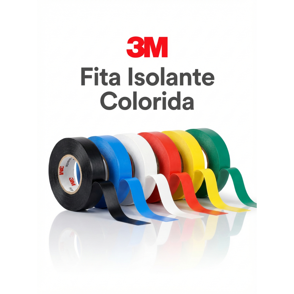 Fita Isolante Colorida 3M Imperial 10 Metros em Oferta na Shopee