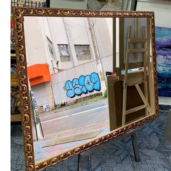 Espelho de Cristal com Moldura Tamanho120x80  ENTREGAMOS ATÉ  45KM  FINAL  Multiuso Salão Lavabo Maquiagem Barbearia