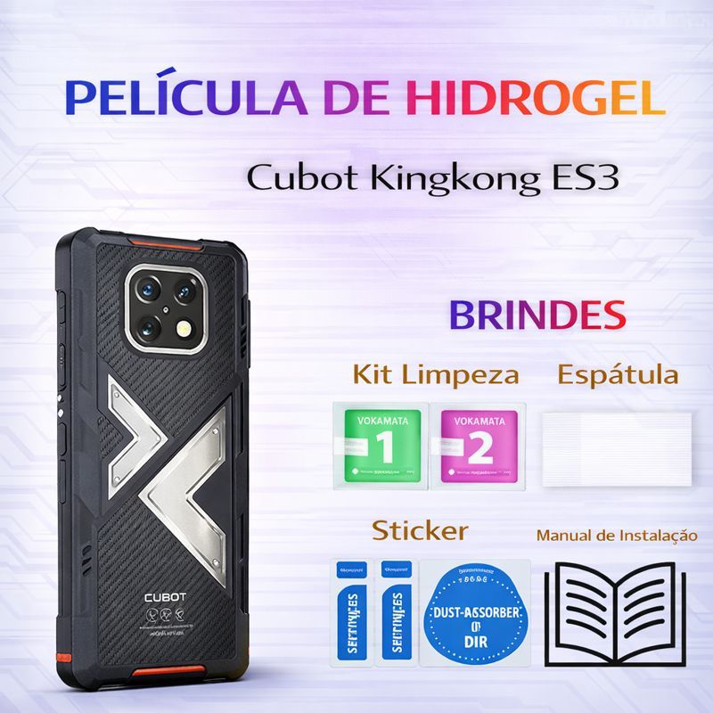 Película Hidrogel Cubot Kingkong Es 3 - ESCOLHA: HD ou PRIVACIDADE | Ler descrição em Oferta na Shopee