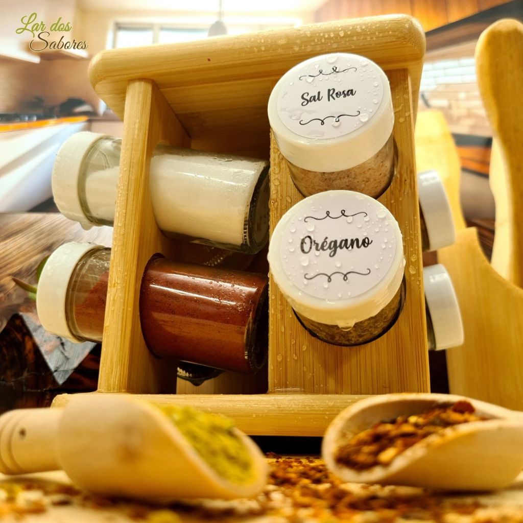 36 Etiquetas Adesivas para Temperos e Mantimentos 3,8x3,8cm Organização de Potes