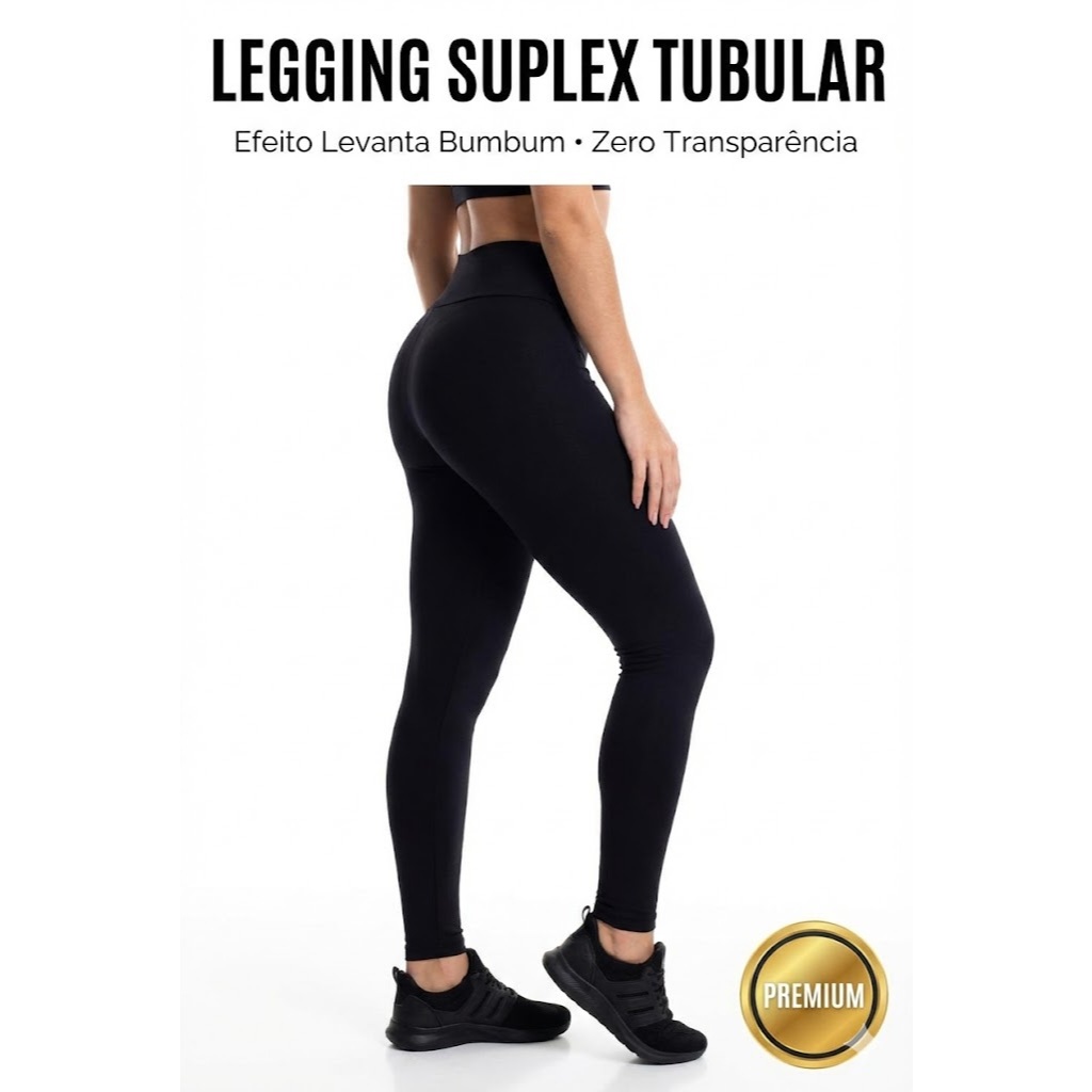 Calça Legging Feminina Academia Esportiva Fitness Cintura Alta Levanta Bumbum