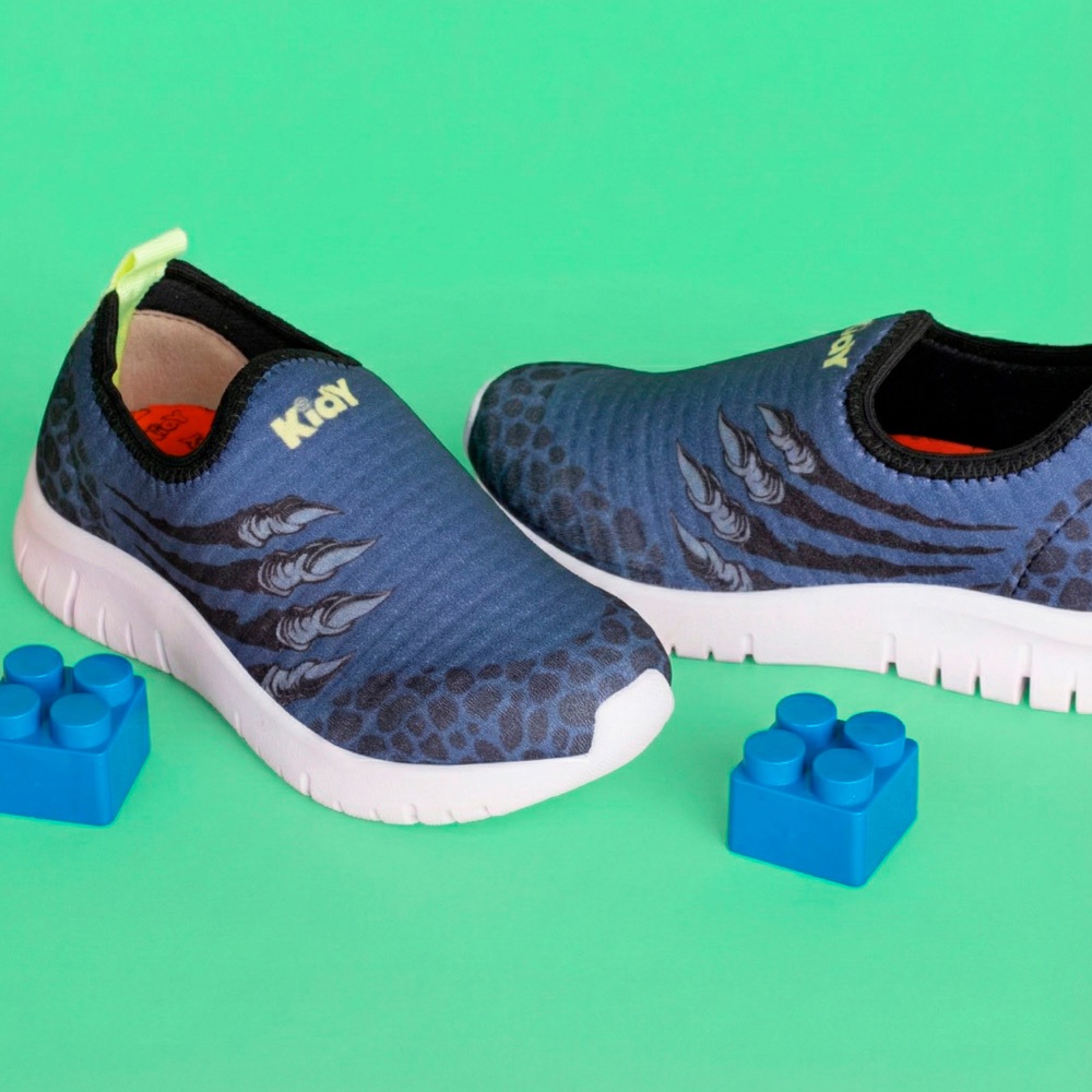 Tênis Infantil Menino Kidy Original Dino Calce Fácil Escolar Esportivo Casual Leve Macio em Oferta na Shopee