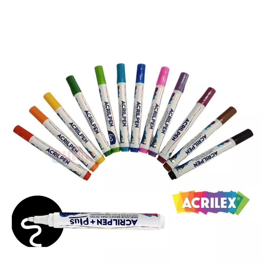 Caneta Para Tecido Acrilpen Acrilex ESCOLHA A COR em Oferta na Shopee