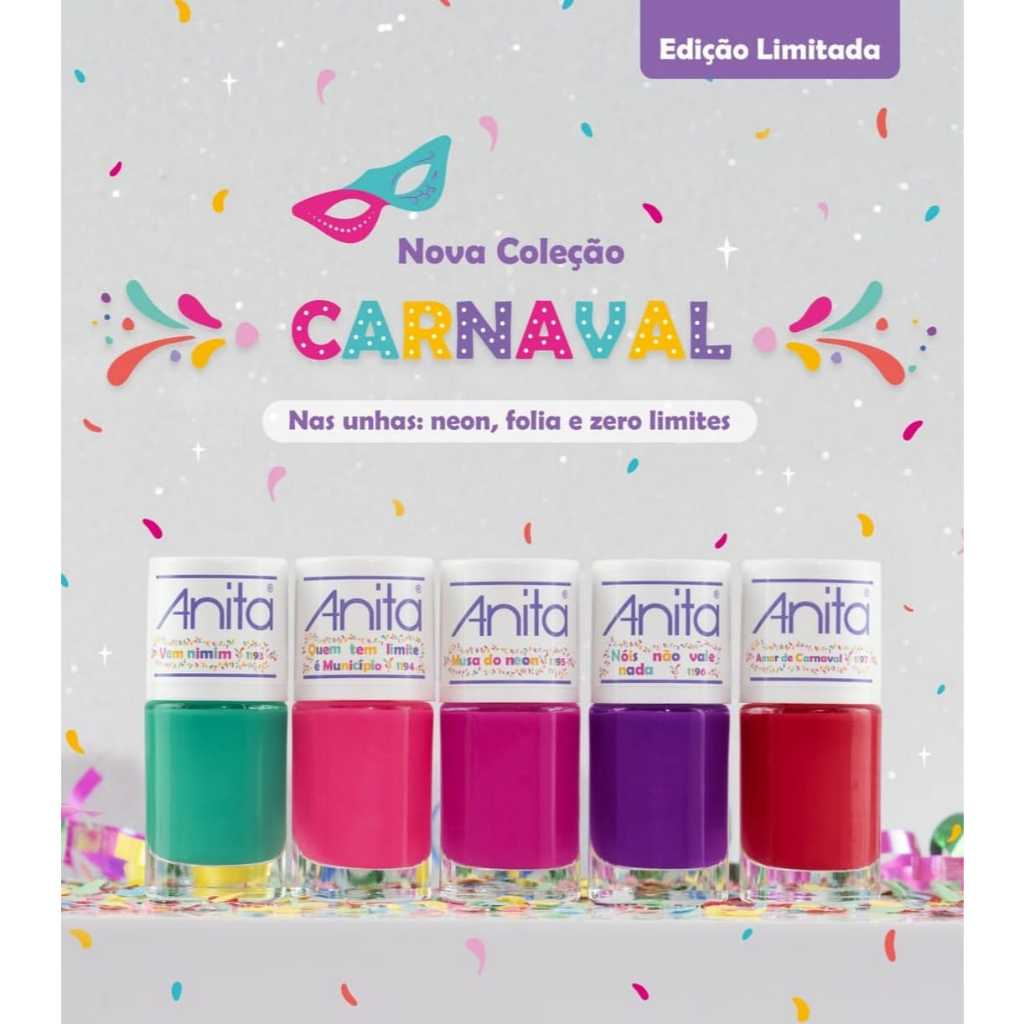 Esmalte Anita  Coleção Carnaval 2026 unitário