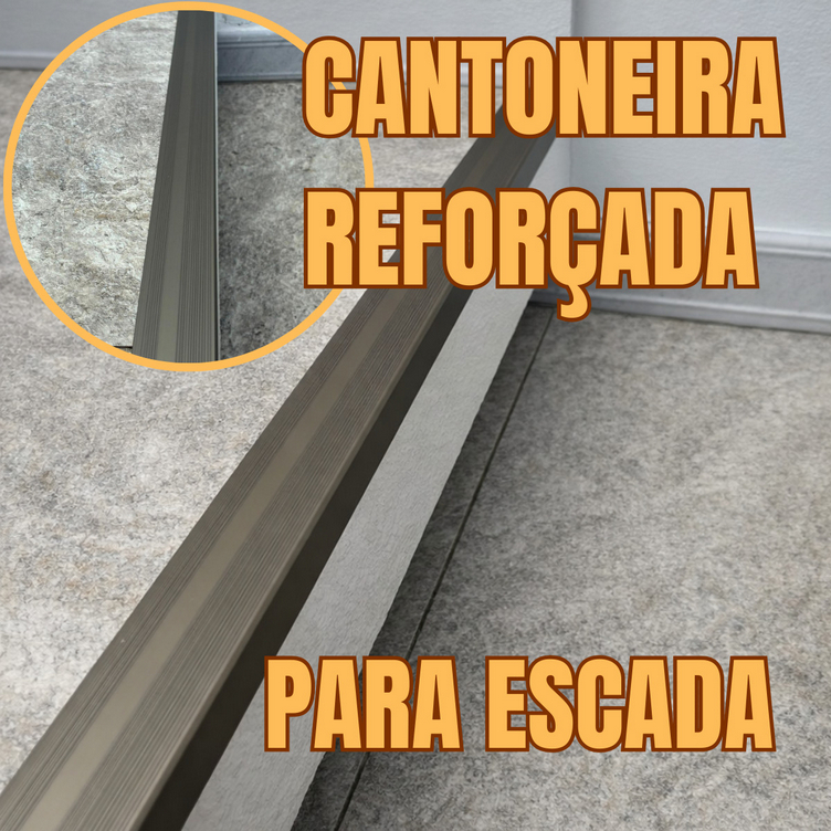 Cantoneira reforçada acabamento de escada (kit 6 peças)