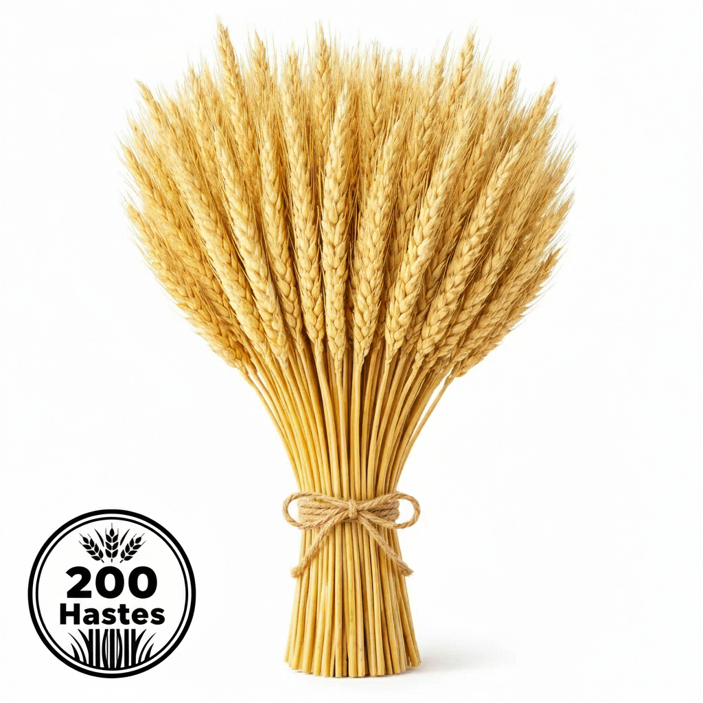 Trigo Seco Natural | Kit Com 50/100/150/200 Ou 250 Hastes, Flores Secas para Decoração,Vasos Eventos