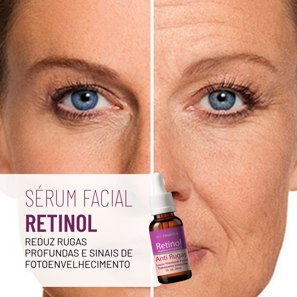 Serum Retinol Aliado No Combate a Rugas Acne Poros Dilatados Skinhealth em Oferta na Shopee