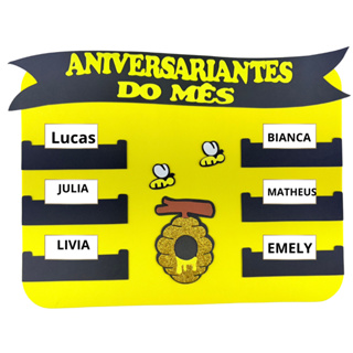 PAINEL ANIVERSARIANTES DO MES de Eva em Oferta na Shopee