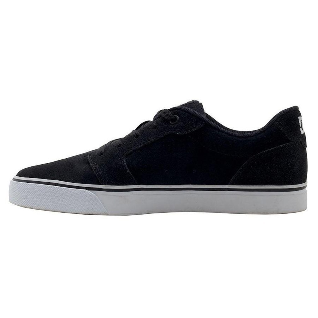 Tênis DC Shoes Anvil SE Preto Masculino Skate Camurça Original Black White