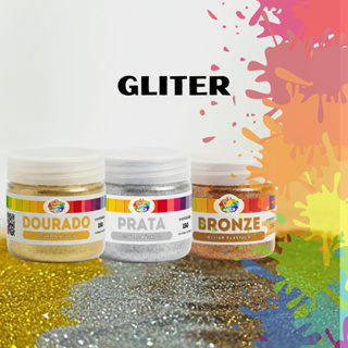Gliter de Polisester em Pó Brilhante Para Artesanato Festa Carnaval Cosméticos Maquiagem Unhas 15G em Oferta na Shopee
