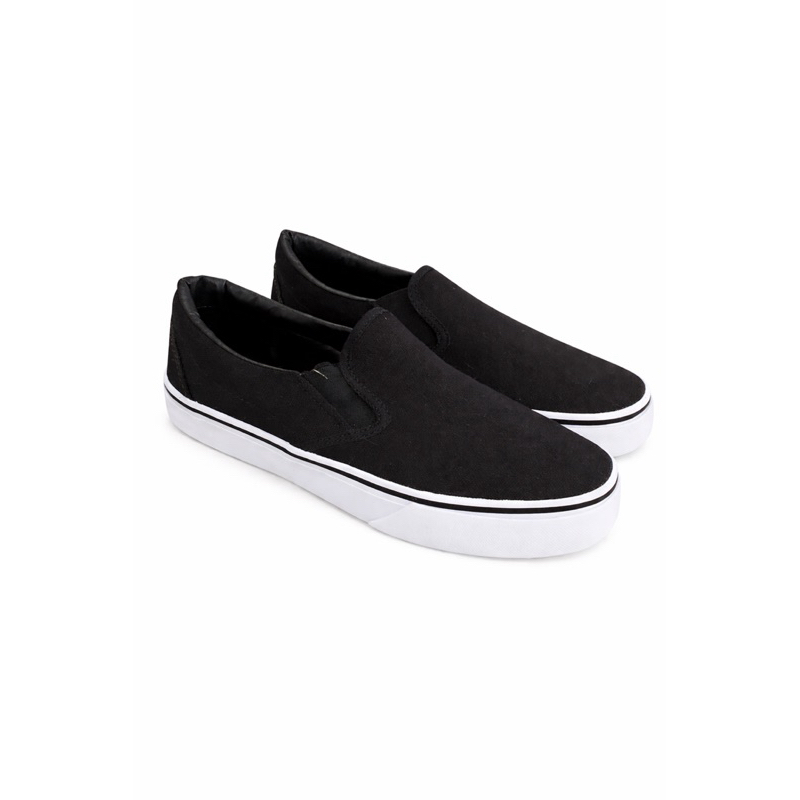 Tênis slip On casual sola reta vulcanizado