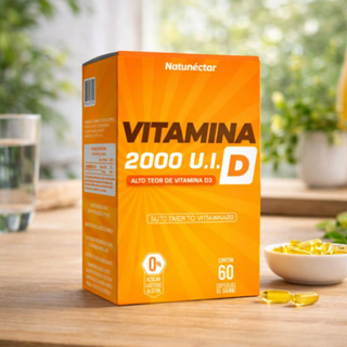 Vitamina D3 Suplemento Alimentar Natural Pura Crescimento 2000ui Alto Teor - Natunéctar 60 Cápsulas em Oferta na Shopee