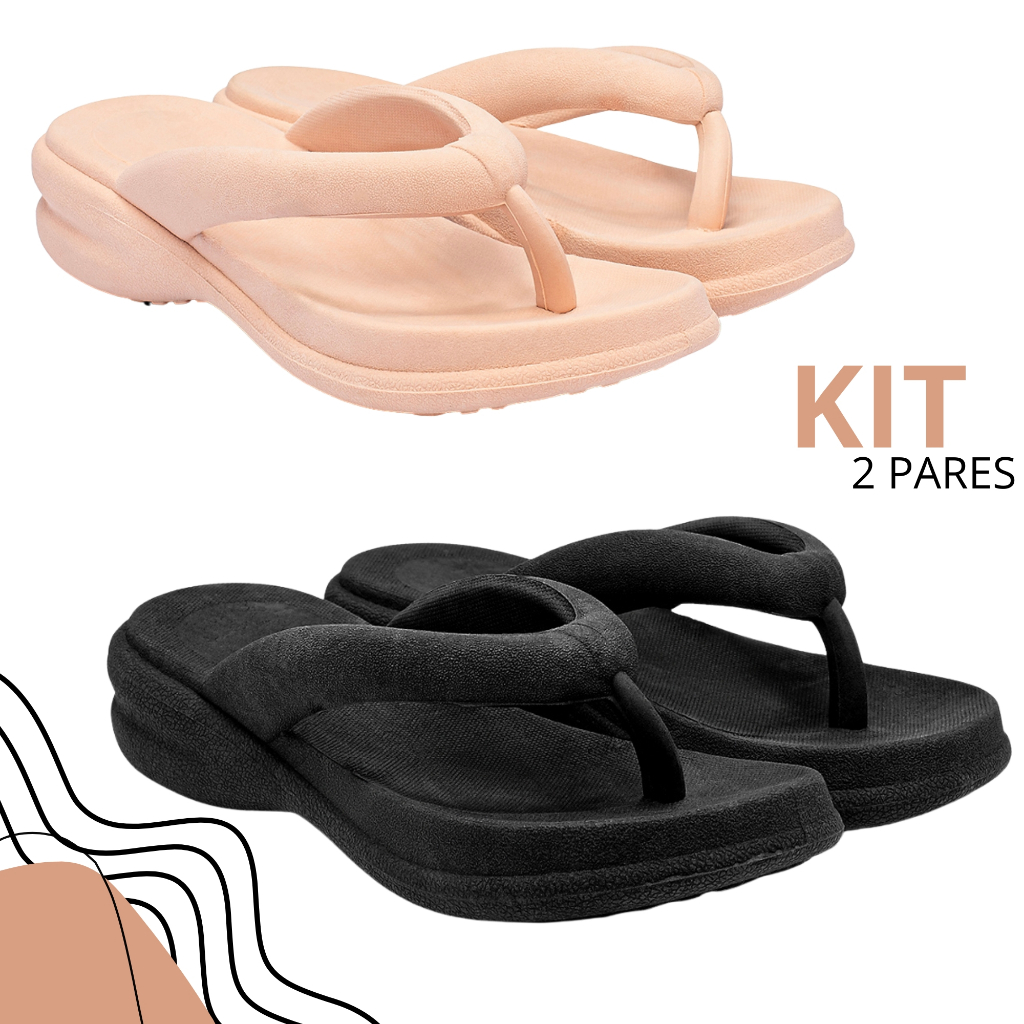 Kit Tamanco Nuvem Feminino Macio Leve Confortável