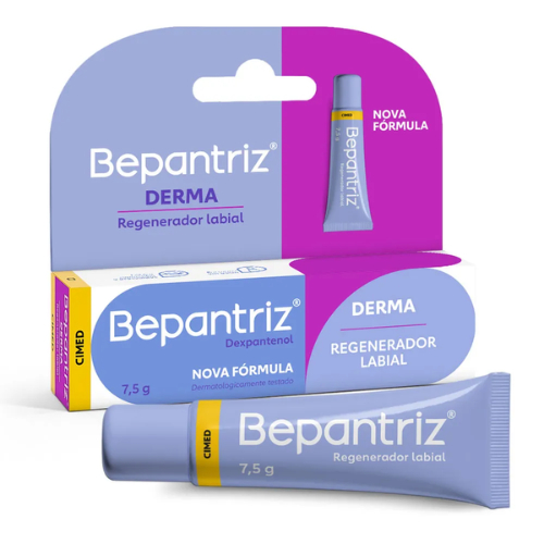 Cimed Bepantriz Derma Regenerador Labial 7,5ml - Hidratação Intensa e Proteção