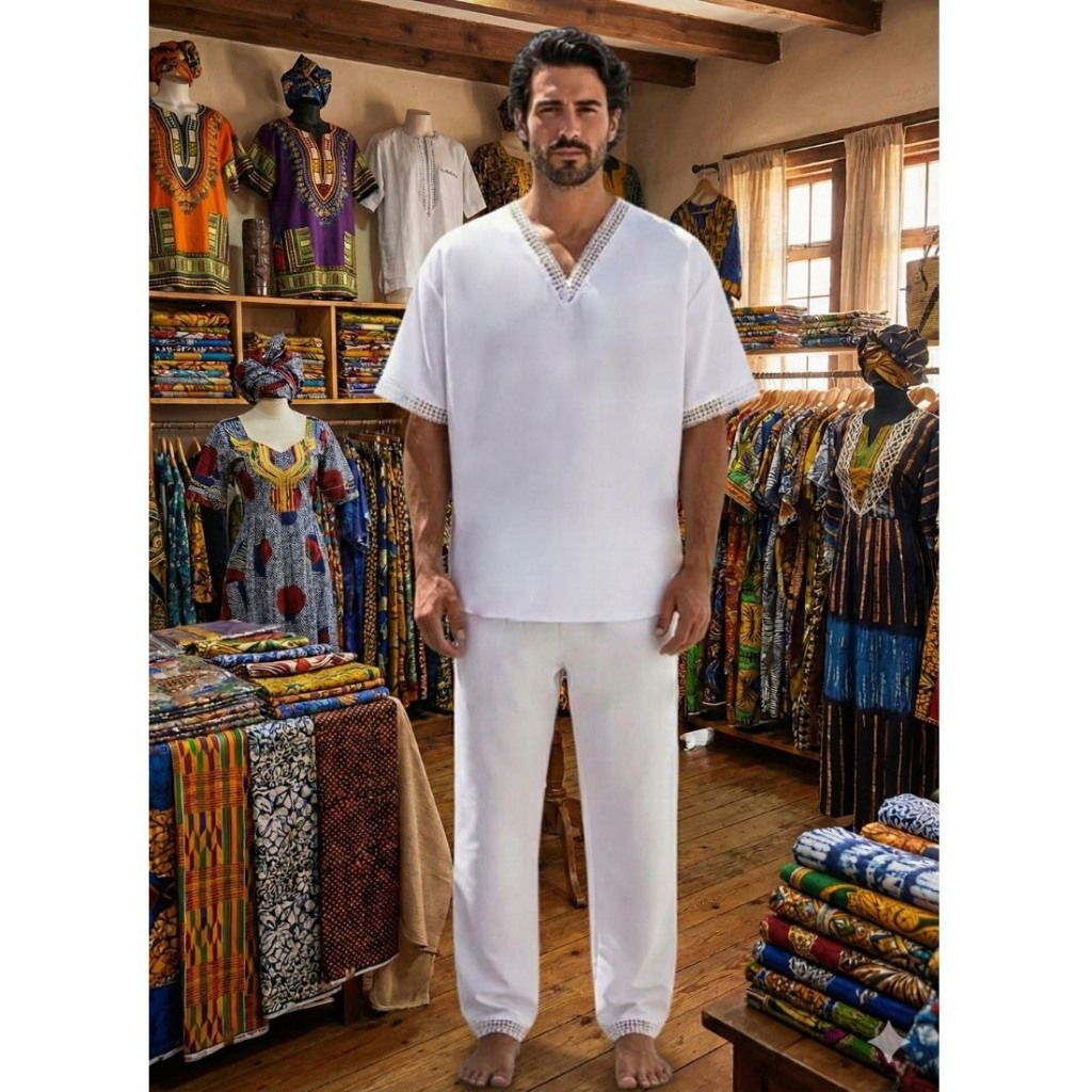 Conjunto masculino  MICROFIBRA  Umbanda Candomblé