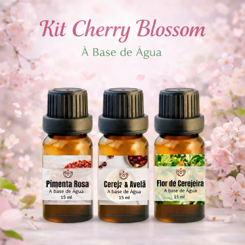 Kit 3 Essência para Aromatizador Umidificador de Ar Difusor Elétrico 15ml Hidrossolúvel Aromaterapia