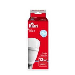 Lâmpada Led Mini T 12W 6500K Branca Fria E27 Bivolt Kian em Oferta na Shopee