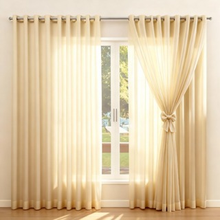 Cortina Luxo Voil com Forro Microfibra | Vários Tamanhos e Cores para Quarto e Sala em Oferta na Shopee