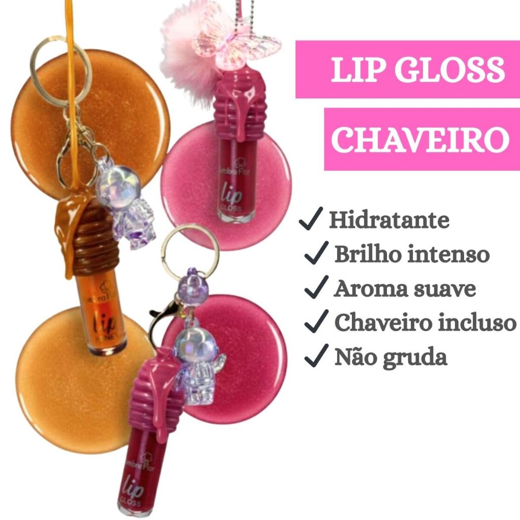 Kit Relógio Infantil Digital Menina  | Pulseira com Berloques + Lip Gloss c/ Chaveiro Sacola | Presente para Menina