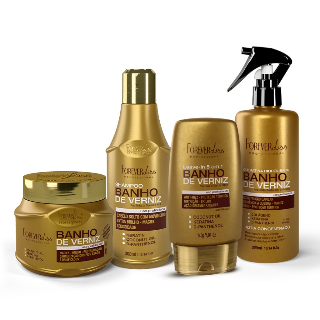 Kit Hidratação Em Casa Banho De Verniz Forever Liss em Oferta na Shopee