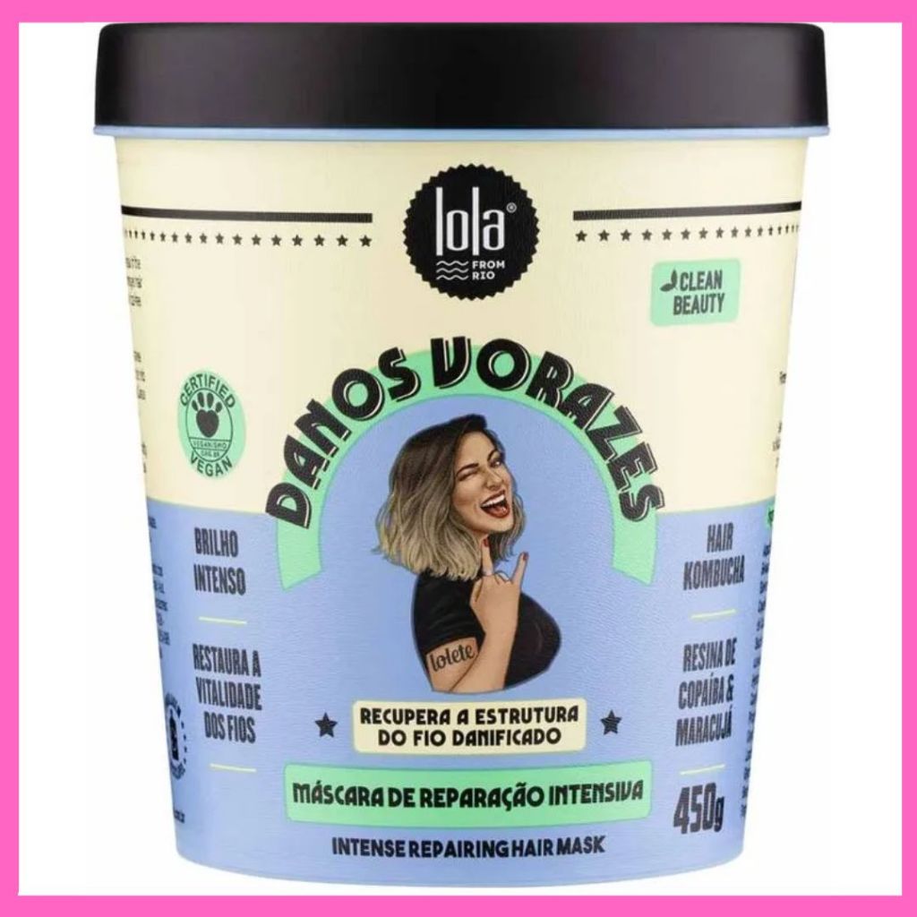 Máscara De Reparação Intensiva Danos Vorazes - 450g  - Lola Cosmetics em Oferta na Shopee
