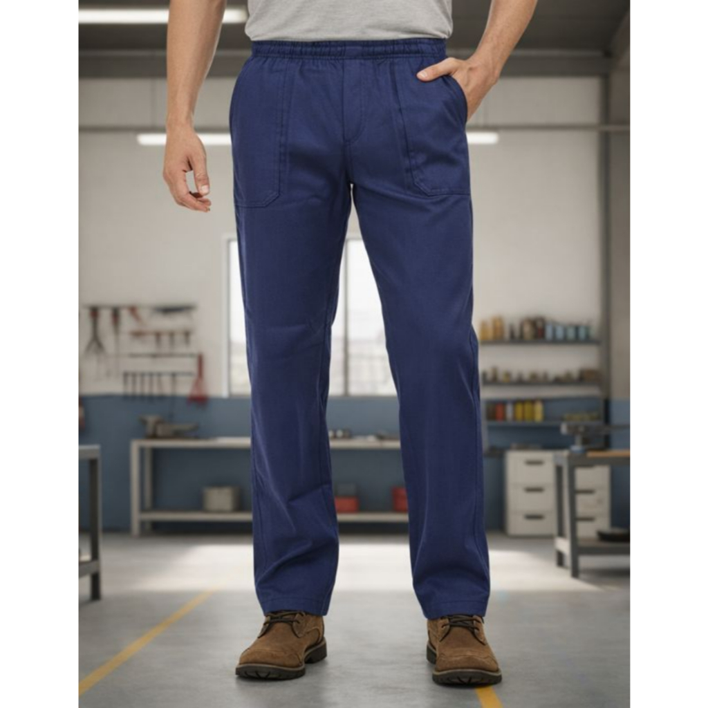 Calça de Brim Grosso Reforçada Algodão Uniforme Trabalho Pesado Pedreiro Mecanico Obra Indústria