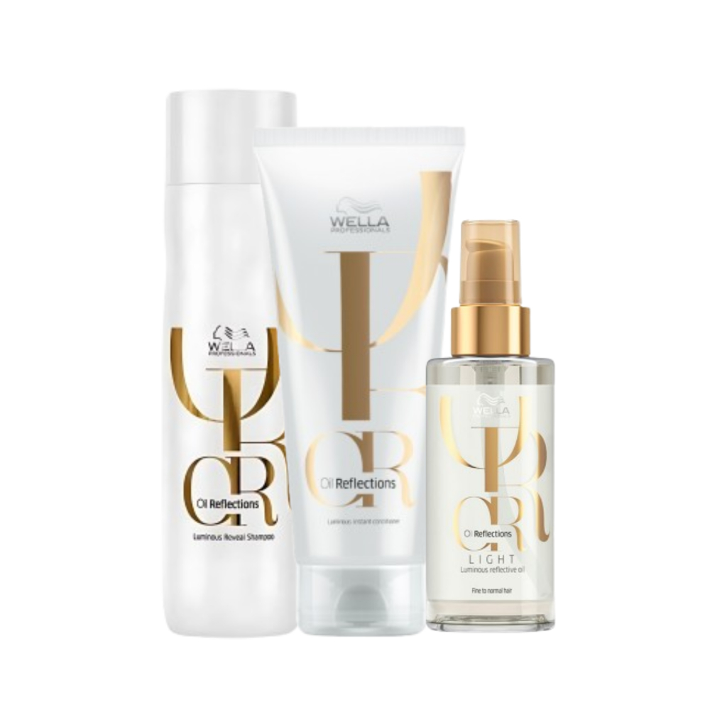 Kit Wella Professionals Oil Reflections - Shampoo 250ml , Condicionador 200ml e Oil Light 100ml