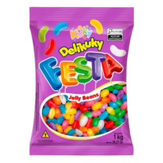 Bala Delikuky Festa Jelly Beans 1kg Kuky em Oferta na Shopee