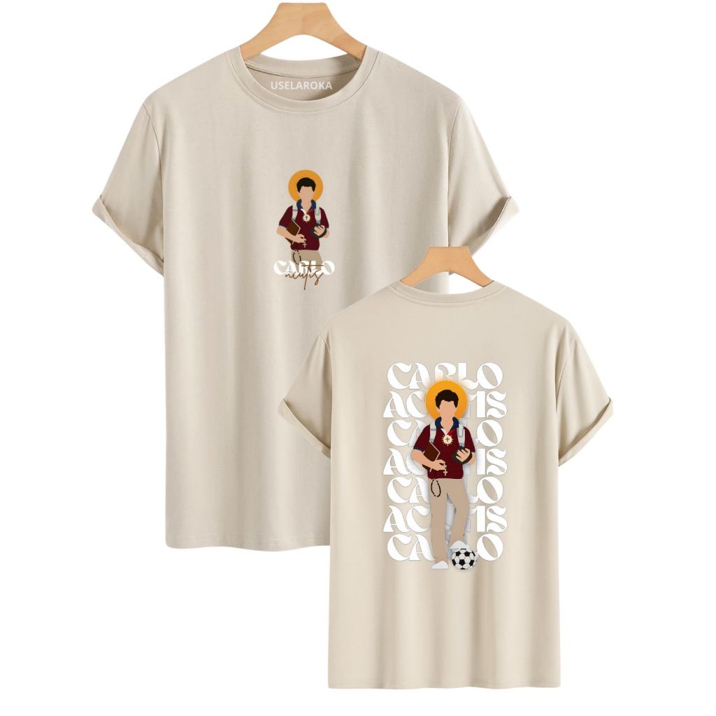 Camiseta Cristã Católica Carlo Acutis Unissex 100% Algodão Lançamento em Oferta na Shopee