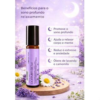 Blend Roll On Dormir Bem com Óleo Essencial Aromaterapia Pronto para Uso - 10 mL em Oferta na Shopee