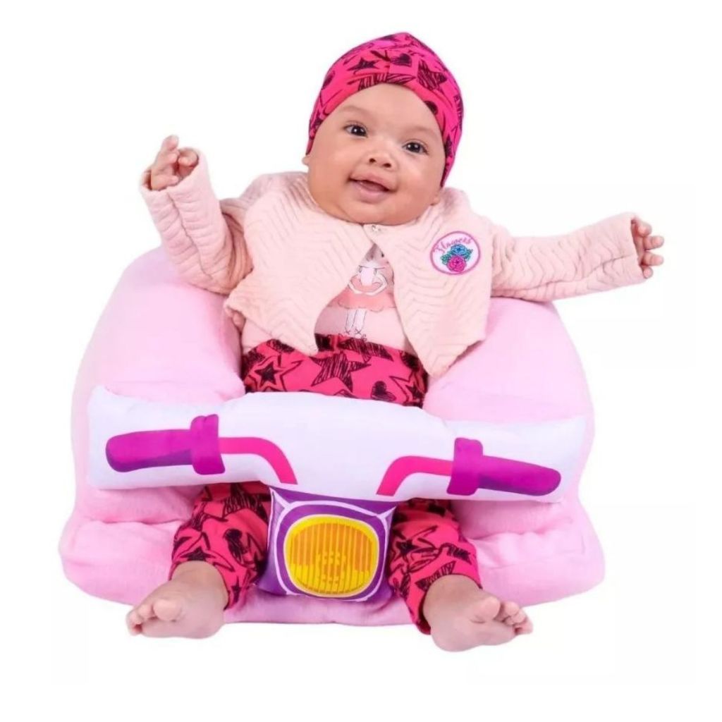 Sofázinho de Bebê Multiuso Assento De Bebê Cadeirinha Estofada Cores Rosa e Azul envio rapido