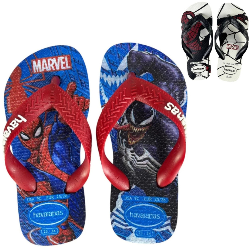 Chinelo Havaianas Infantil Top Marvel II Fc Homem Aranha