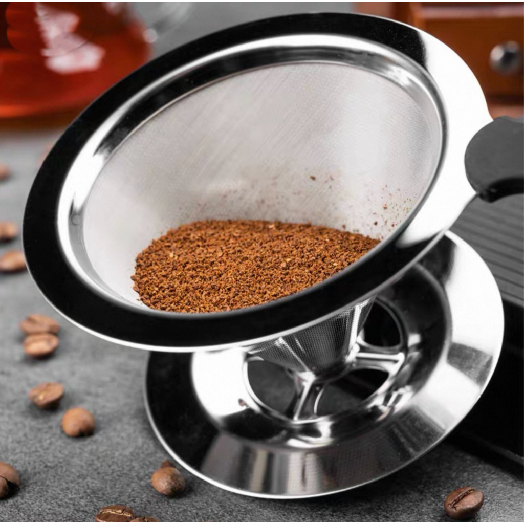 Filtro Coador Inox Reutilizável – Premium | Dispensa Papel | Café Mais Forte e Sustentável em Oferta na Shopee