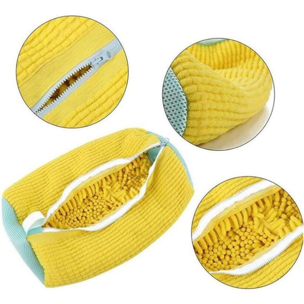 Saco De Lavagem Para Tênis E Sapatos Máquina De Lavar Esponja Interna Chenille