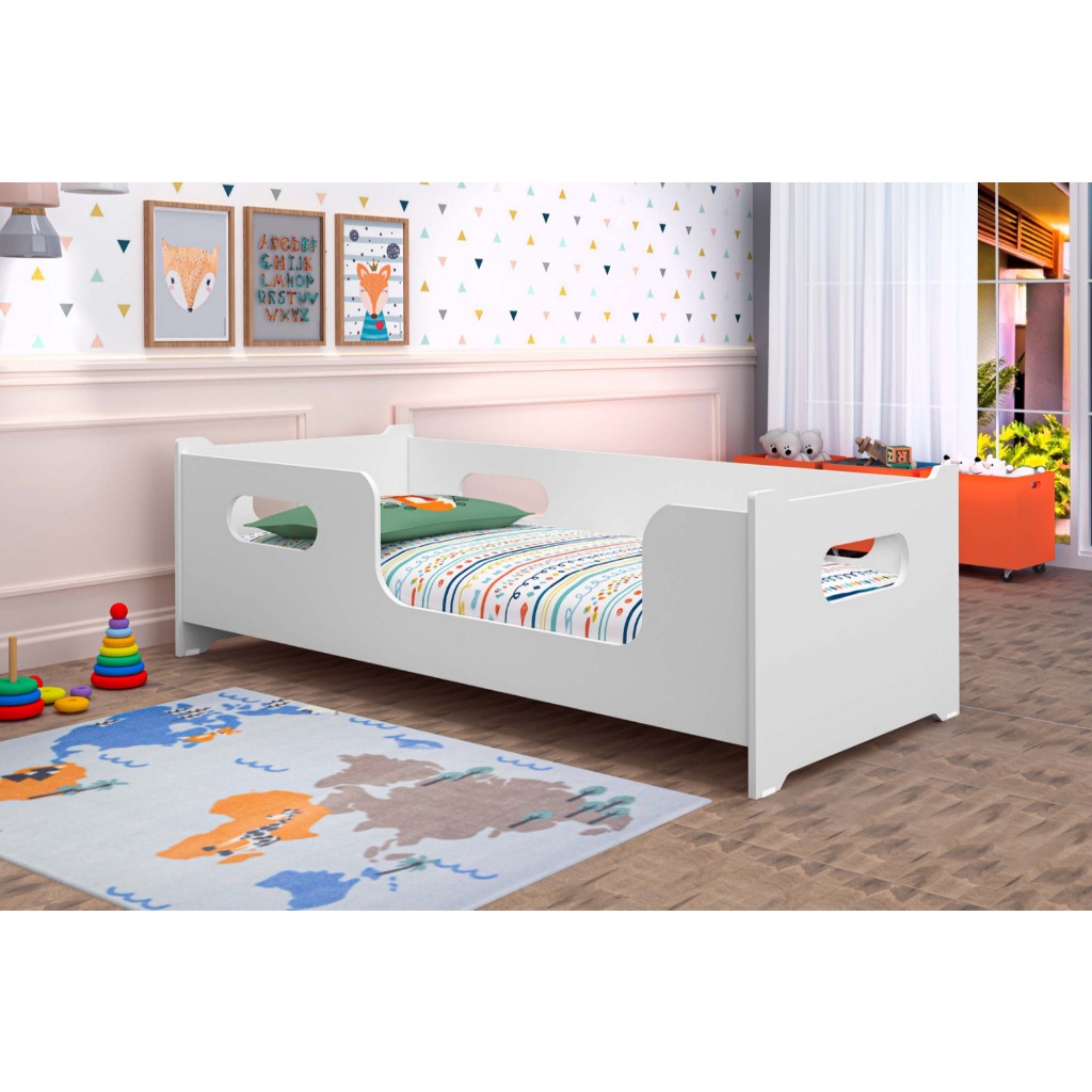 Cama Infantil Juvenil Montessoriana Com Colchão Para Crianças Menino Menina Bebee