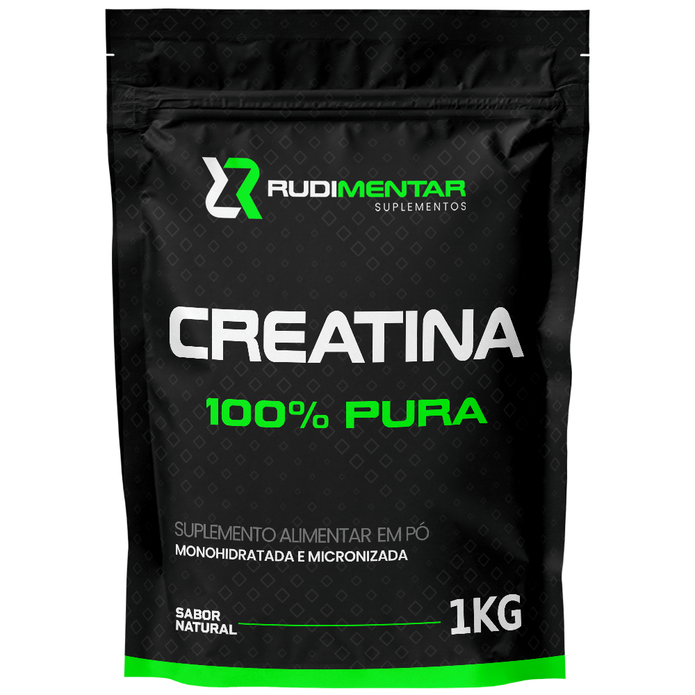 Creatina 100% Pura Monohidratada Micronizada 1KG, 600g ,500g ,300g ,250g Rudimentar Suplementos Definicao Forca Muscular