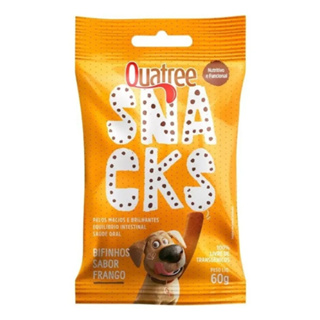 Snack Quatree Bifinho Petisco Para Cães Sabor Frango 60g em Oferta na Shopee