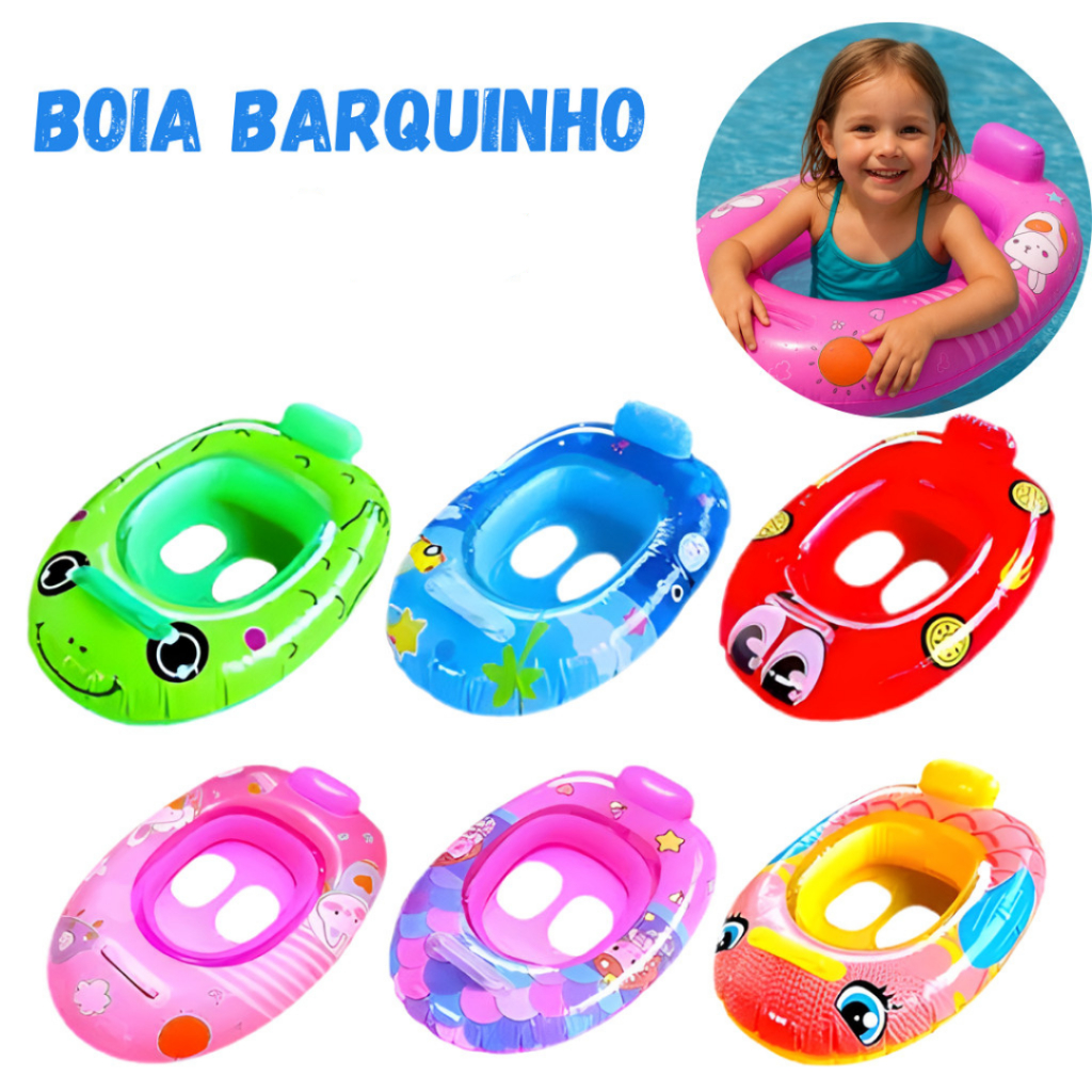 Boia Bote Inflável Infantil Assento Piscina Criança Praia Bebê