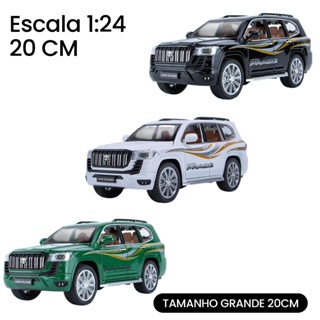 Carrinho de Metal SUV Grande 20cm Miniatura Escala 1:24 com Luz e Som em Oferta na Shopee