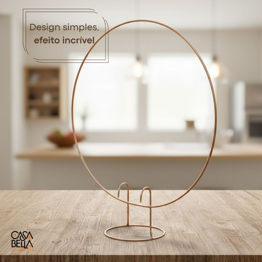 Suporte Mini Arco de Mesa 50 cm Redondo Porta Bexiga Decoração De Mesa