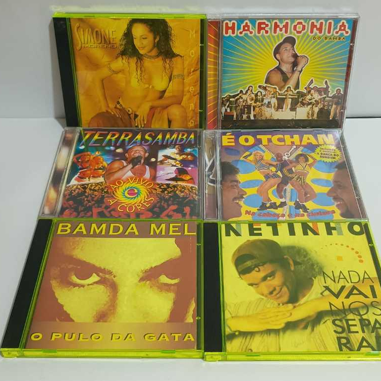Kit 6 Cds Axé Music e Música Baiana Harmonia do Samba Banda Mel Terra Samba Netinho É o Tchan (Usado)
