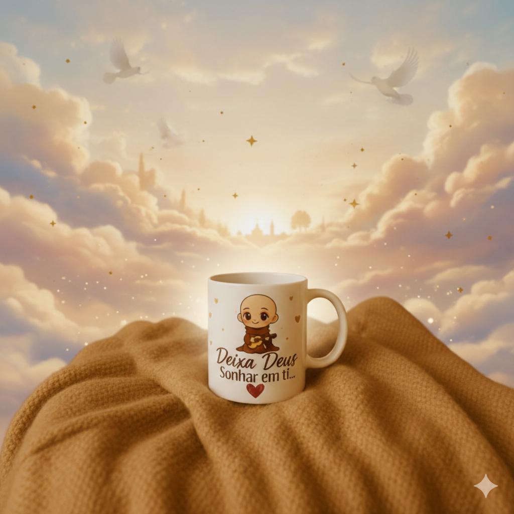 CANECA BRANCA - FREI GILSON em Oferta na Shopee