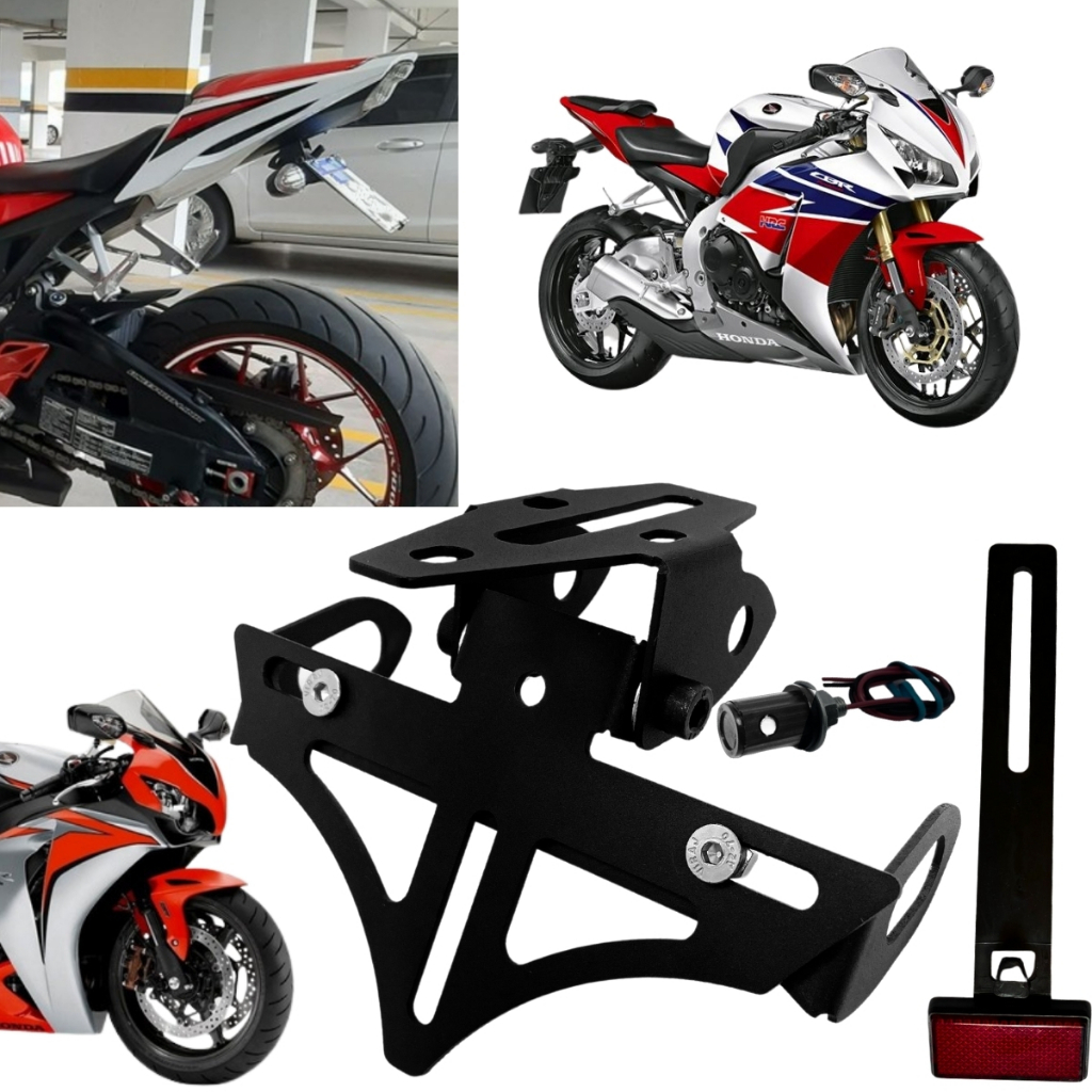 Eliminador de rabeta Honda CBR 1000-rr Fireblade 2010 a 2017 suporte de placa esportivo articula